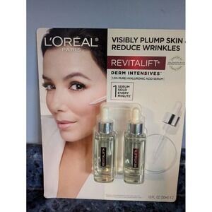 New L'Oreal Paris Revitalift Derm Intense Hyaluronic Acid Serum AntiAging  2x1oz